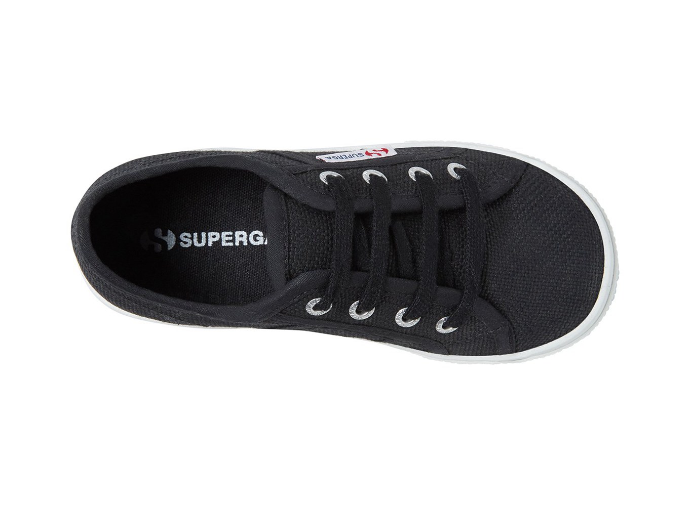 Tenis Infantil Pretas/Branco - Superga 2730 Cotj - ZAXET-3805